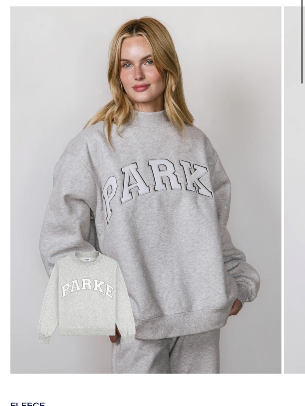 PARK Heather Gray Logo Crew Sweatshirt